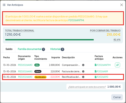 31 aviso ver anticipos saldo devuelto