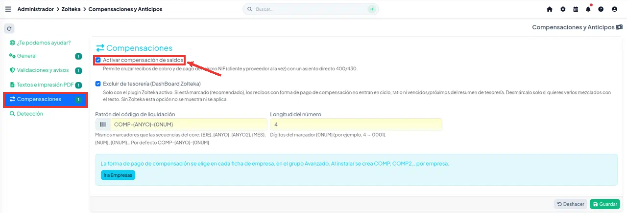 34a config compensaciones